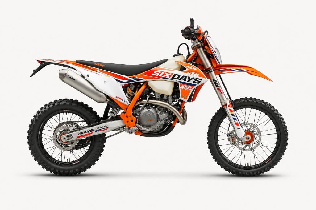 KTM 350 EXC-F Six Days enduro motorcycle side profile