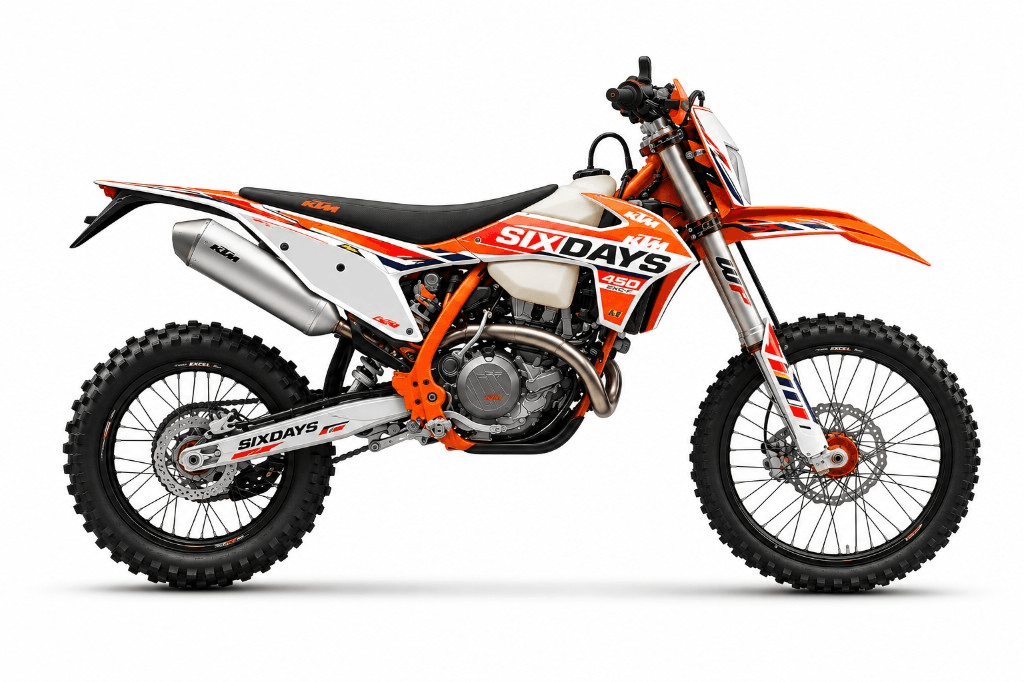 KTM 450 EXC-F Six Days enduro motorcycle side profile